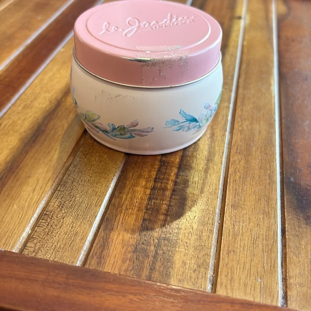 Vintage 1980s Max Factor le jardin Not Used candle tin